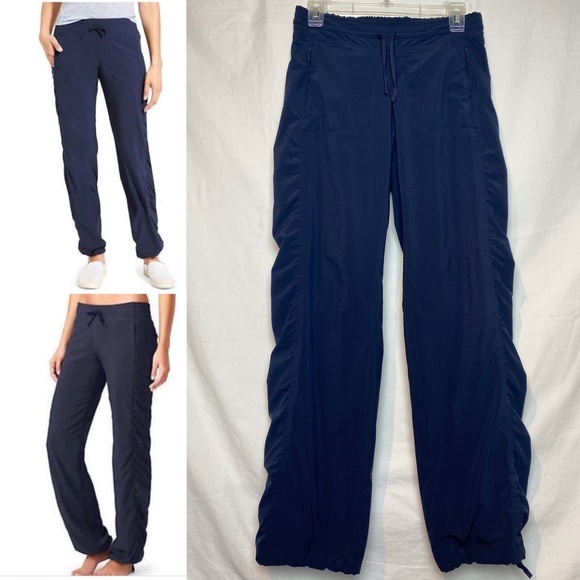 Athleta Pants & Jumpsuits Athleta La Viva Navy Blue Ruched Jogger Pants Size 2 Poshmark